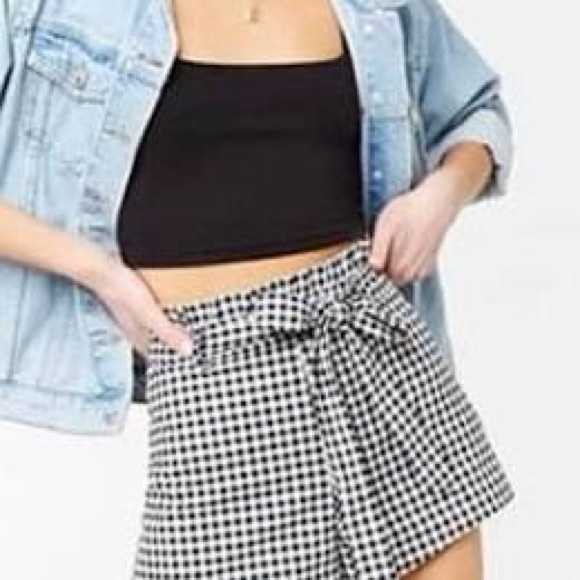 Gingham Paperbag Shorts - Picture 2 of 2